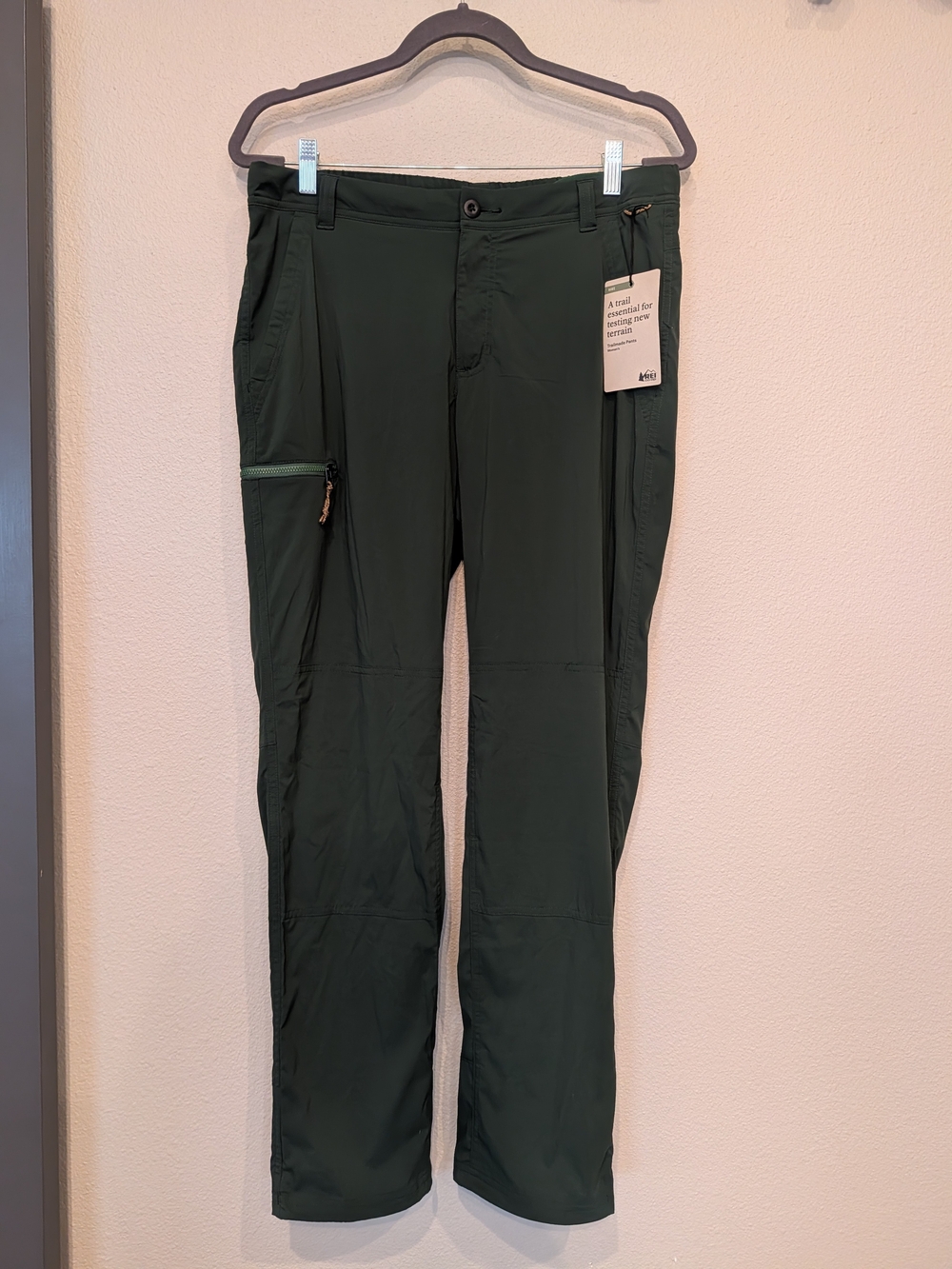 NWT REI Co-op Trailmade Hiking Pants Heritage Spruce Forest Green - Size 10